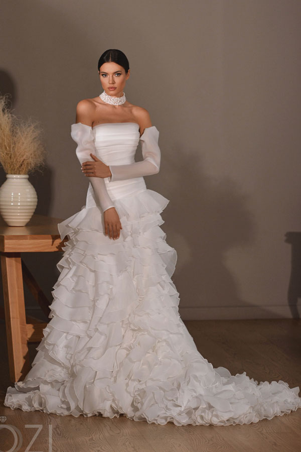 свадебное платье А-силуэта